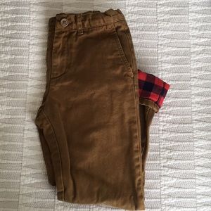 Crewcuts flannel lined khakis